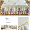 Floral Bed Skirt Set with Anti-Slip Mattress Cover
