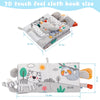 High-Contrast Soft Cloth Book with 3D Touch & Sensory Sounds for Babies 0-12 Months