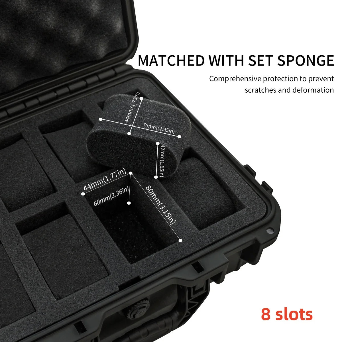 Waterproof Watch Storage Case with Protective Foam Inserts
