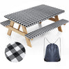 Housse de Table à Pique-nique à Carreaux Imperméable
