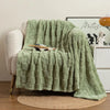 Lilac Checkered Fleece Throw Blanket – Soft & Cozy