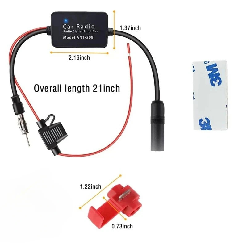 Universal FM Radio Signal Amplifier for Cars