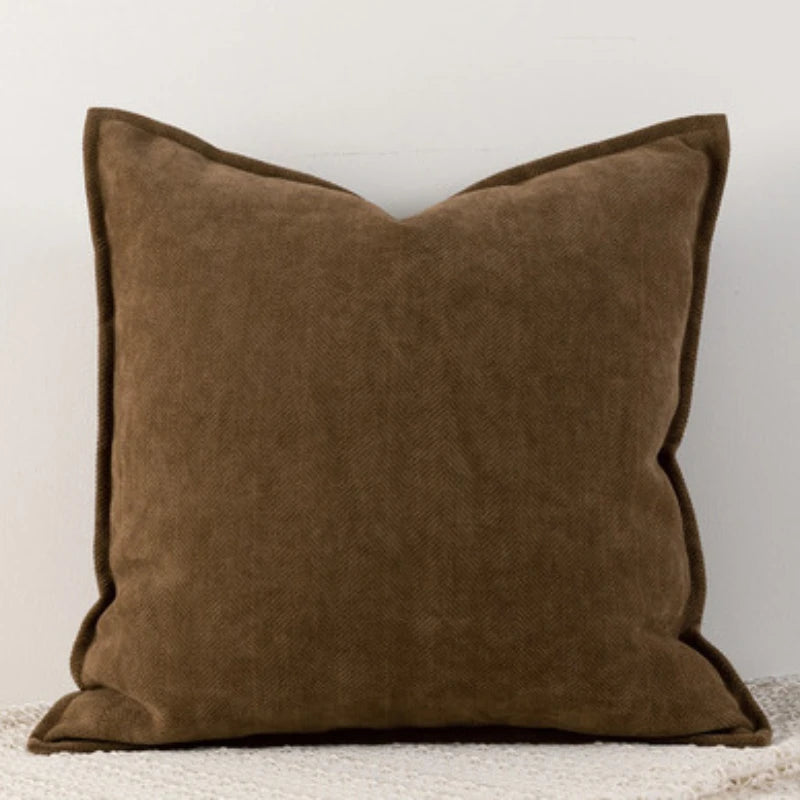 Soft Chenille Throw Pillow Covers – Nordic Solid Design for Couch & Bed