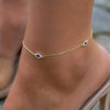 Gold-Plated Geometric Anklet with Extender