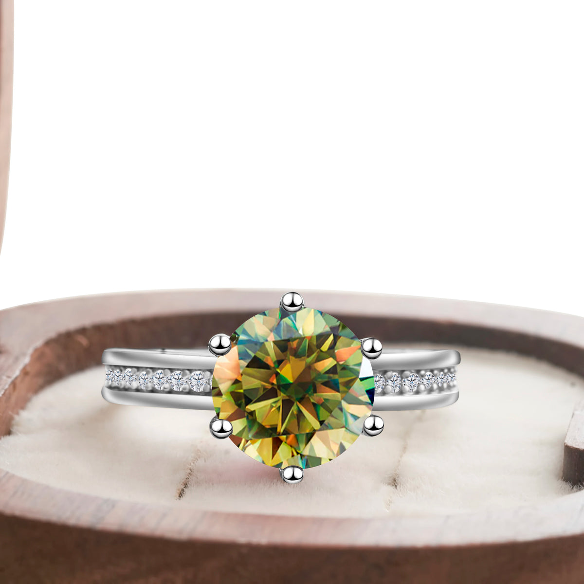 Lab-Created Moissanite Diamond Ring
