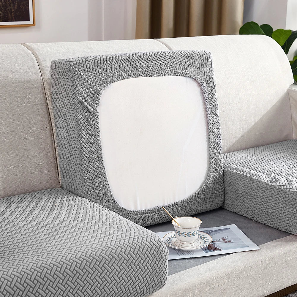 Jacquard Sofa Seat Cushion Cover – Removable & Non-Slip