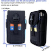 Black multilayer card slot phone pouch with belt loop for Doogee phones and power banks