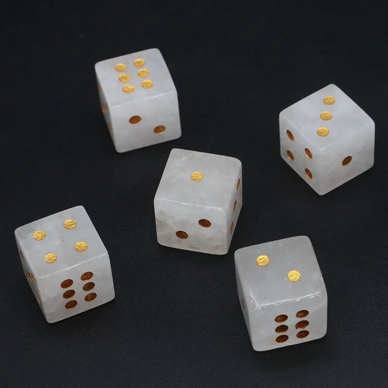 Würfel aus Naturstein D6 – Lapislazuli & Obsidian