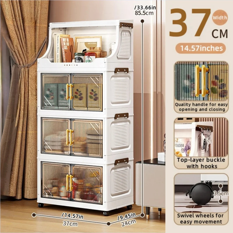 Foldable Double-Door Storage Cabinet