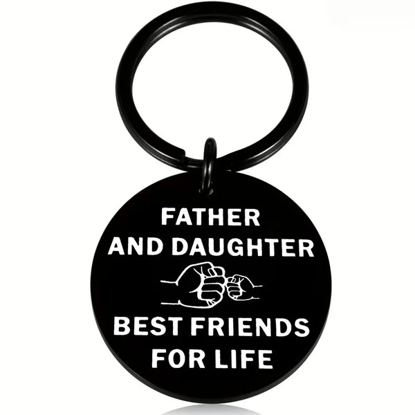 Heartfelt Dad Keychain - Unique Birthday & Christmas Gift for Father from Daughter,Father Best Friends For Life Message,Love