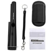 Black GP-Pointer handheld metal detector with a lanyard and owner's manual