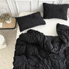 Beige Three-Dimensional Floral Duvet Cover Set