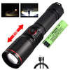 Lampe de Poche LED Zoom 30W Rechargeable par USB