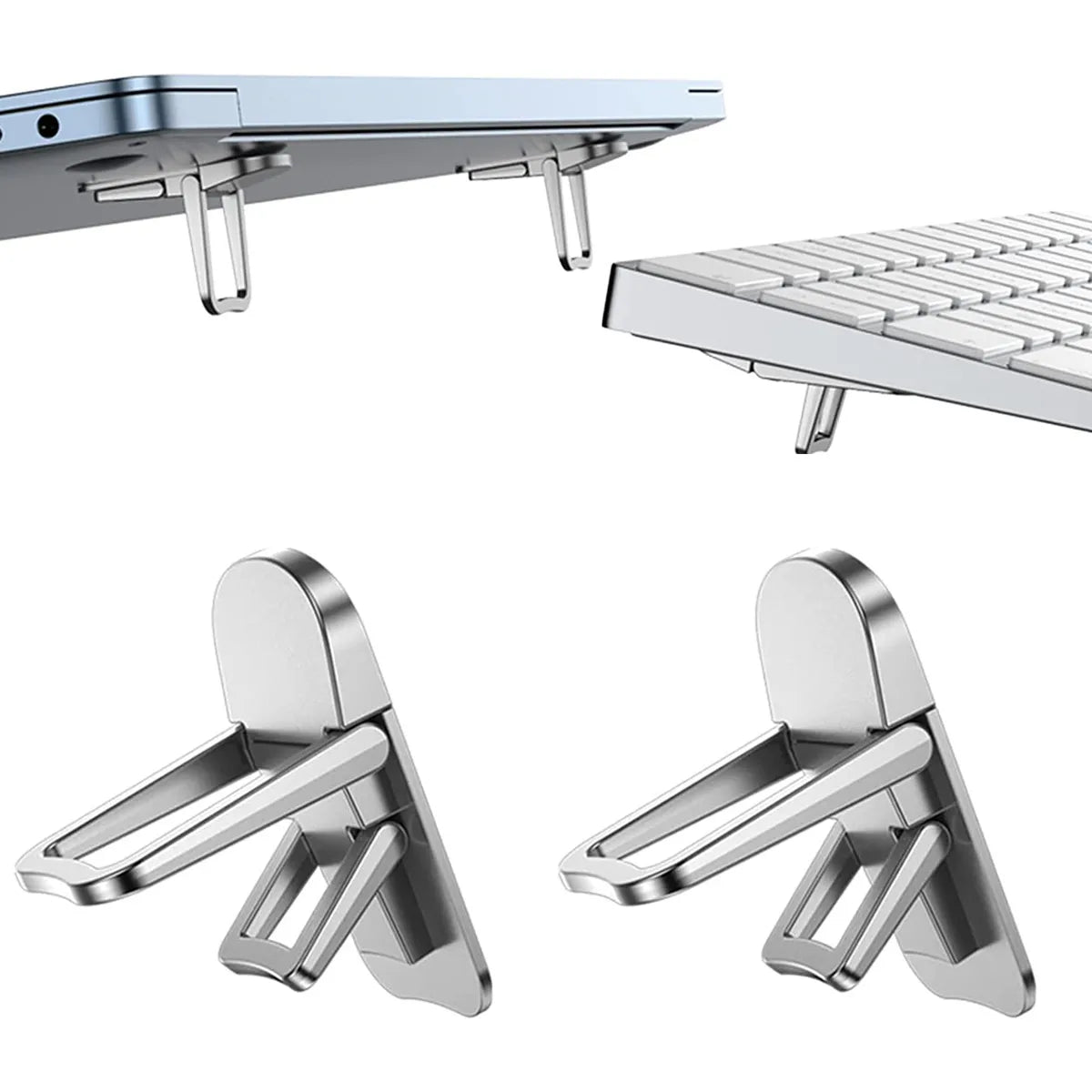 Foldable Laptop Stand with Keyboard Riser - Set of 2