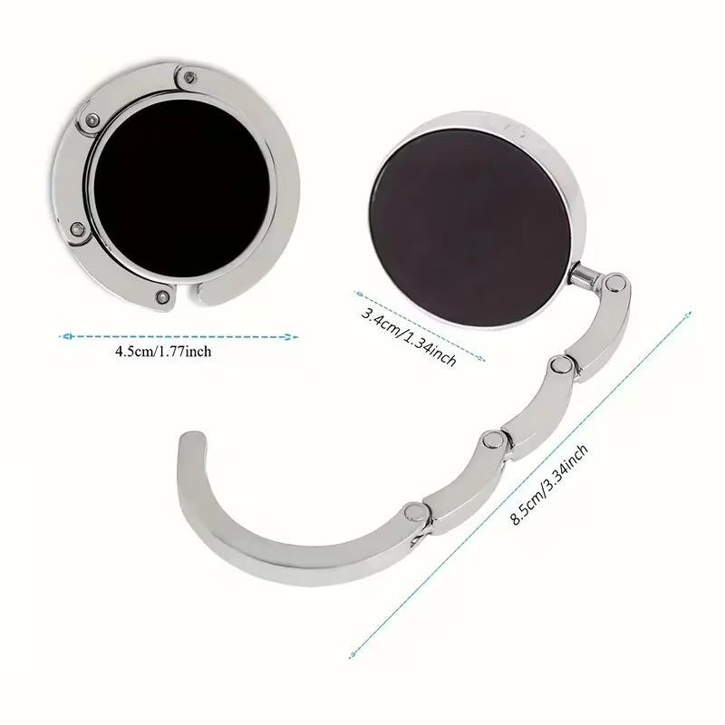 Zinc Alloy Folding Bag Hook with Wallet Clip
