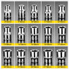 A set of chromium-vanadium steel sockets and wrenches with various sizes ranging from 8mm to 22mm.