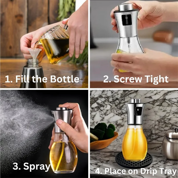 Glass Olive Oil Sprayer with Funnel