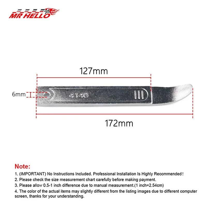 4140 Steel Pry Bar for Car Trim & Panel Removal
