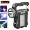 Solar-Powered LED Flashlight with USB-C Charging
