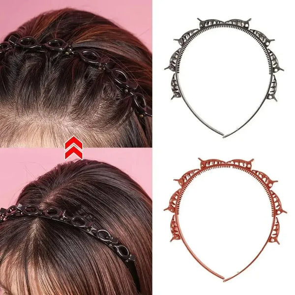 Drehzopf-Haarclip mit Stirnband