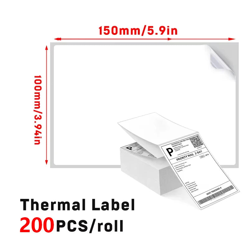 4x6 Inch Thermal Shipping Labels for Barcode and Address Printing