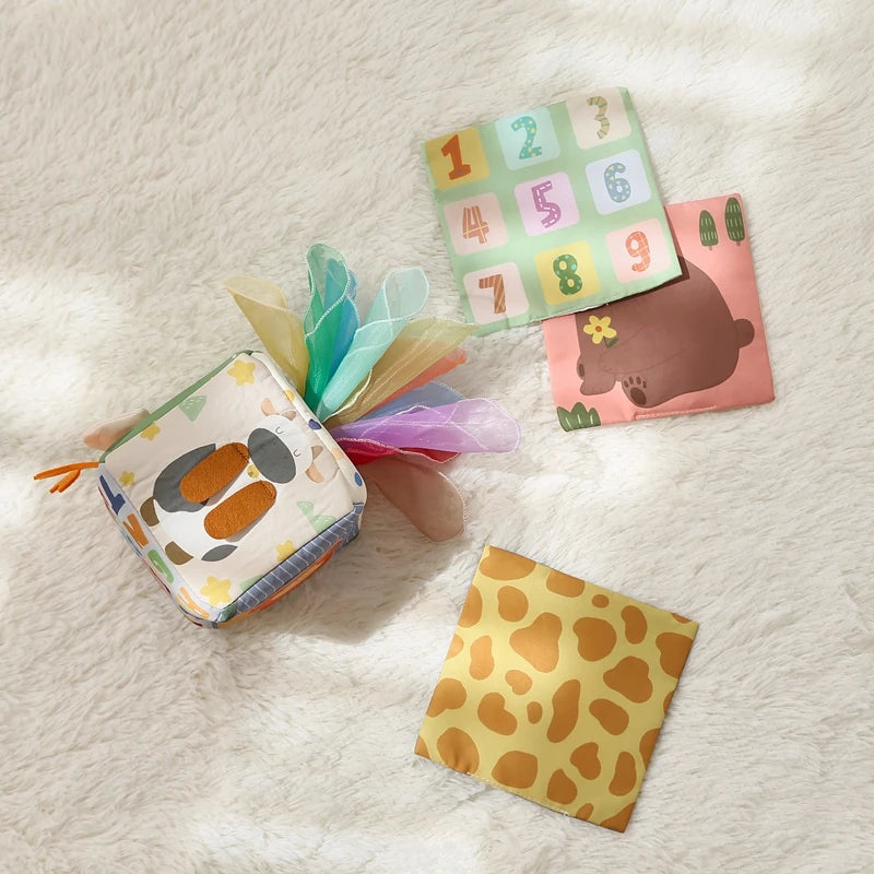 Montessori Sensory Tissue Box Toy with Soft Scarves