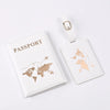 Map Pattern Passport Cover and Luggage Tag Set