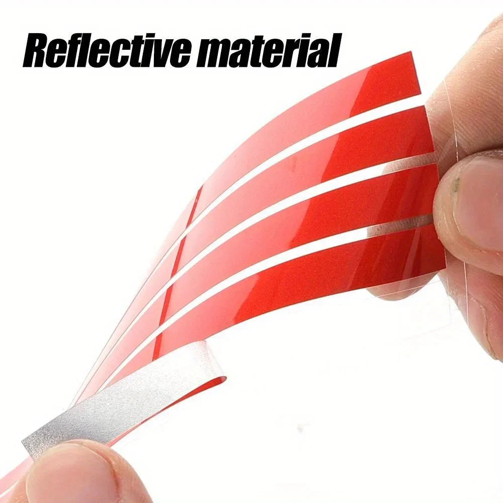 Reflective Car Sticker Strips – Red, Waterproof, Universal Fit