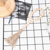 Handcrafted Natural Wood Bead Garland with Tassels for Boho & Farmhouse Decor