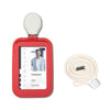 Premium Leather ID Card Holder with Adjustable Lanyard