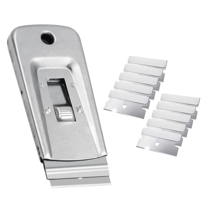 Stainless Steel Razor Scraper with Retractable Blade