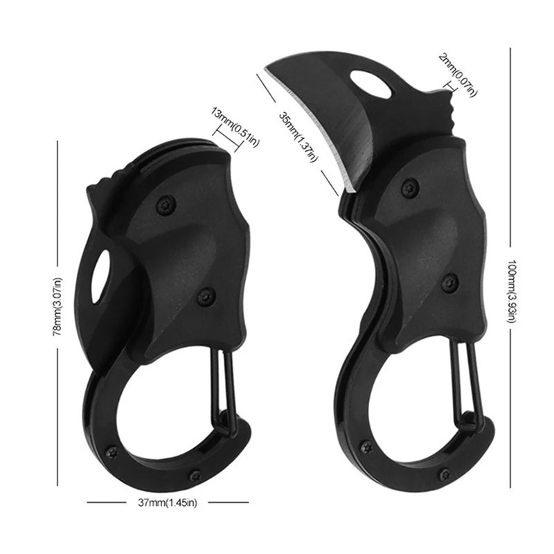 Compact Folding Utility Knife with Keychain