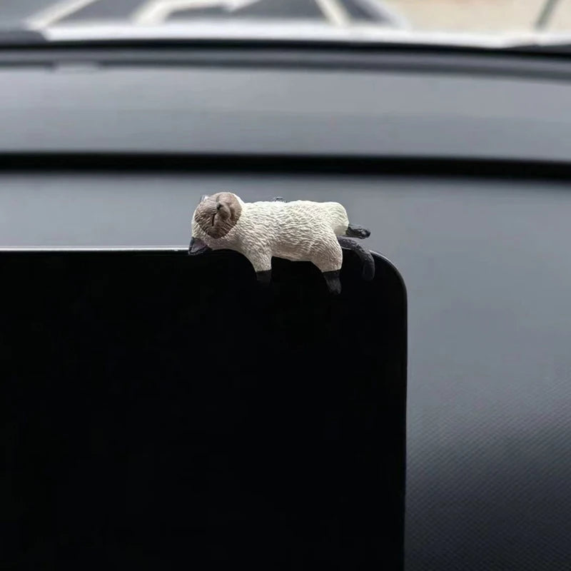 Sleeping Cat Resin Car Dashboard Ornament