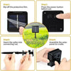 Step-by-step instructions showing how to assemble a solar-powered vintage Edison bulb outdoor string light.