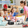 Friction Powered Emergency Vehicle Toy Set with Lights and Sounds