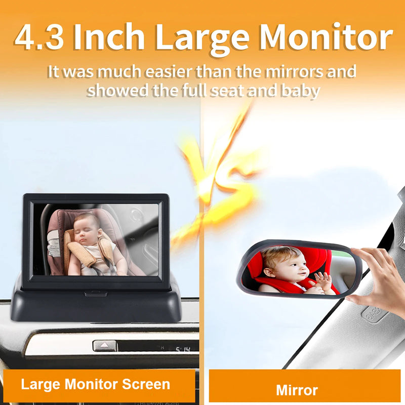 4,3-Zoll HD Baby-Monitor im Auto mit Nachtsicht