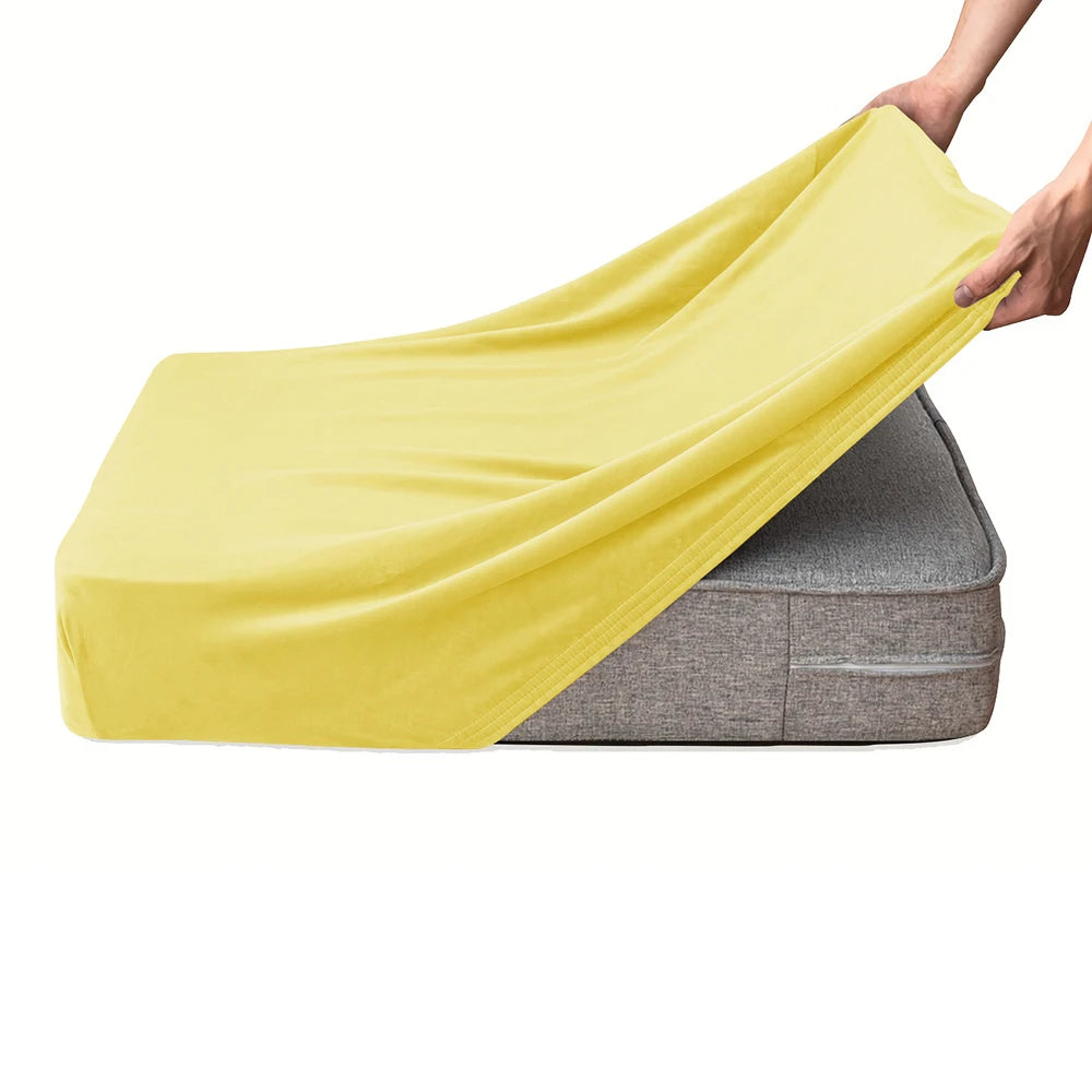 Stretchy Velvet Sofa Cushion Covers – Anti-Slip & Machine Washable