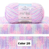 Combed Cotton Blend Gradient Yarn – 4-Ply, 50g Balls