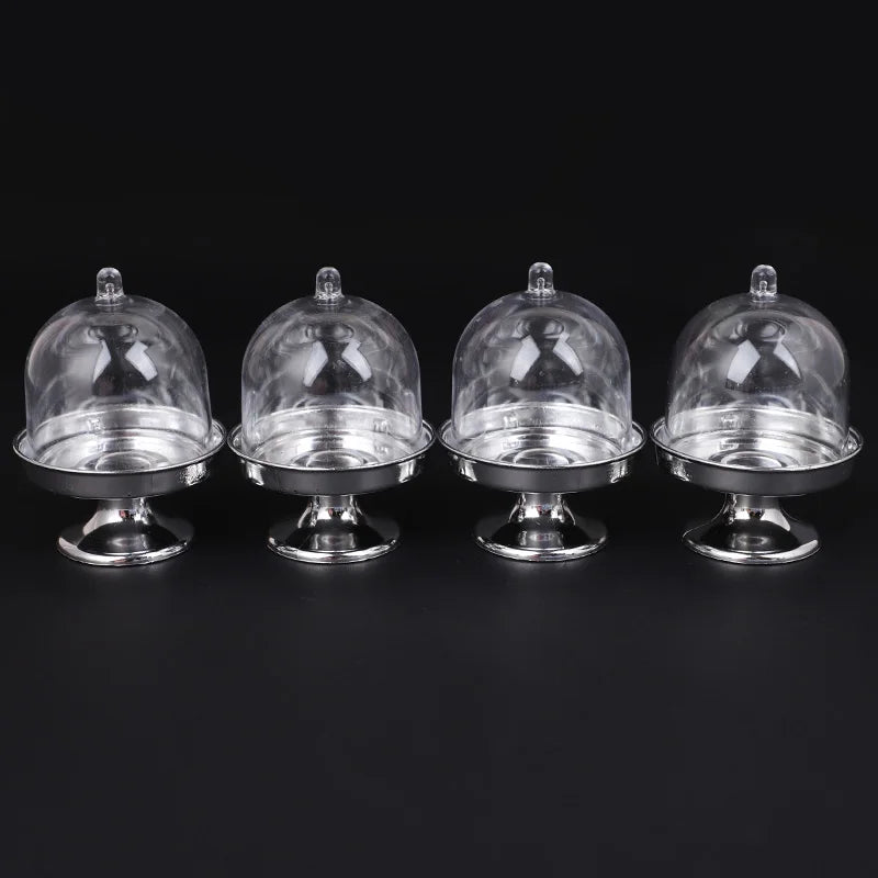 Mini Candy Cupcake Stand Holder with Clear Dome Lid