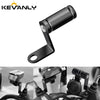 A black universal aluminum alloy phone mount designed for motorcycle and bicycle handlebars.