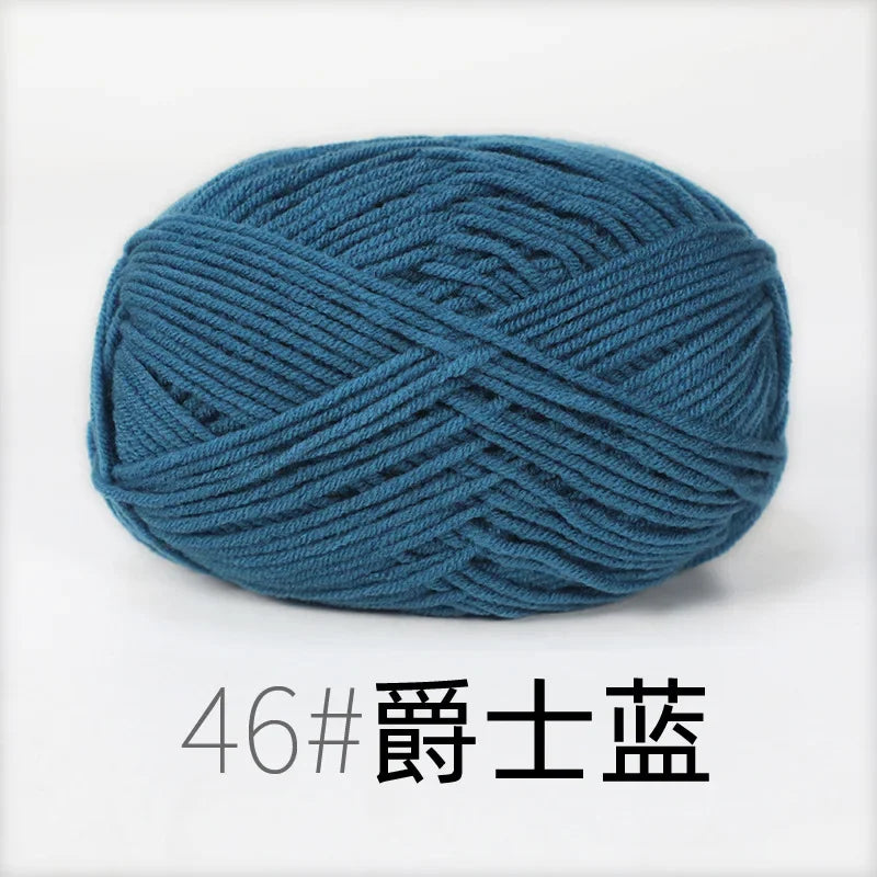 4-Ply Soft Cotton Blend Yarn for Knitting and Crochet