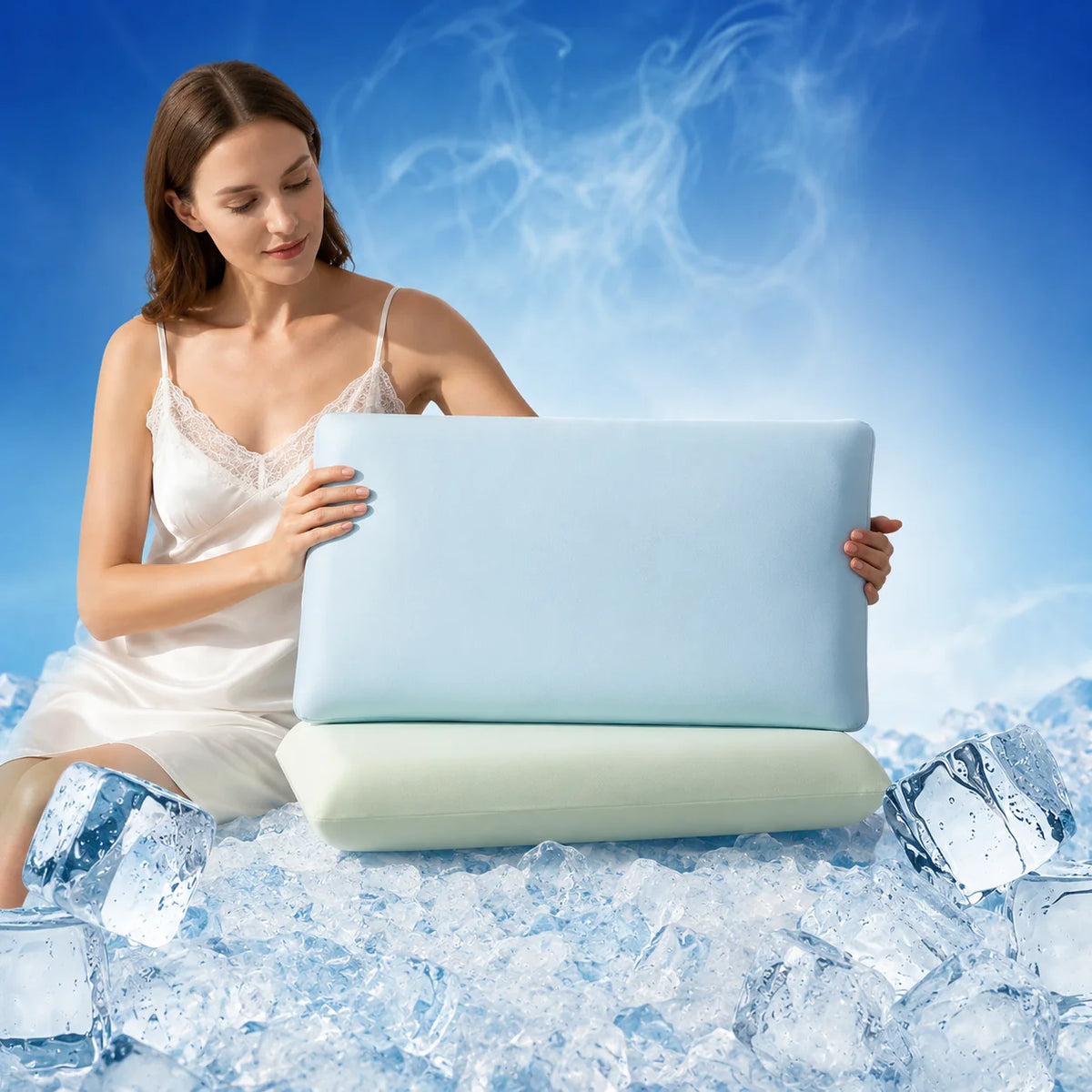 Cooling Ice Silk Pillowcase – Breathable & Soft