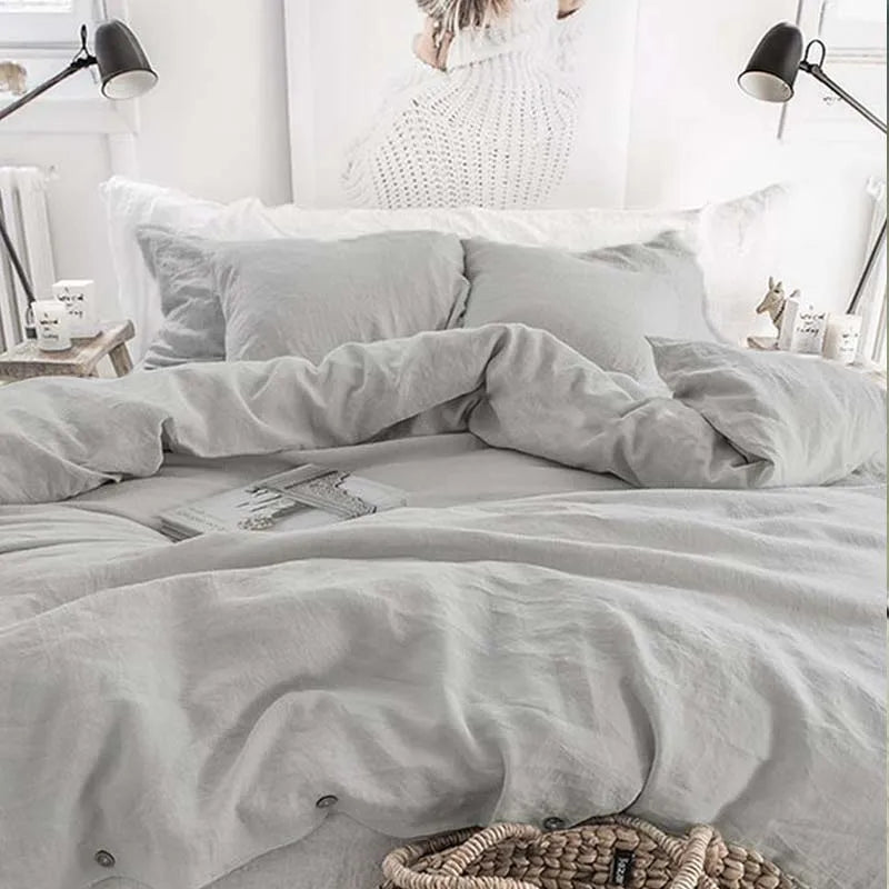 100% French Linen Duvet Cover - Natural, Breathable & Soft