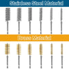 Kit de brosses métalliques en acier inoxydable de précision