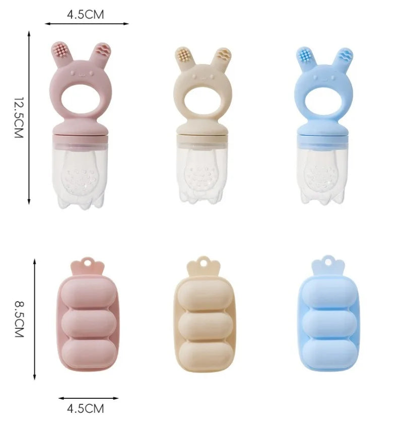 BPA-Free Silicone Baby Food Feeder and Popsicle Mold Set
