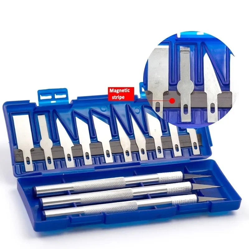 13-Piece Aluminum Alloy Carving Knife Set for Precision Crafting