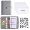 A6 PU Leather Budget Binder with Cash Envelope Organizer