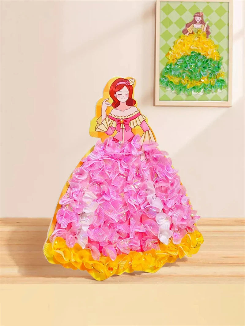 Rainbow Paper Puncture Painting Craft Kit for Kids