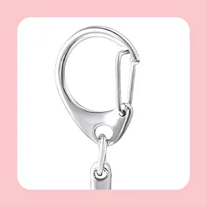 Silver LED clickable fidget keychain with a keyboard design.