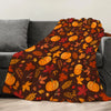 Vibrant Gradient Fleece Throw Blanket with Artistic Portraits